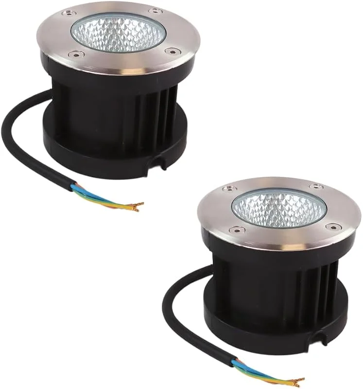 Besuche den ENOVALITE-Store 2 Stück LED Bodeneinbaustrahler 7W 490lm, 3000K Warmweiß, IP67 — Weihnachtsbeleuchtung