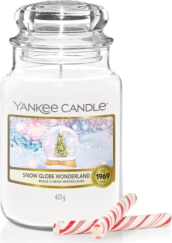 Besuche den Yankee Candle-Store Yankee Candle Duftkerze, Große Snow Globe Wonderland Duftkerze im Glas, Snow Globe Wonderland Kollektion, Brenndauer: bis zu 150 Stunden, Perfekte Geschenke für Frauen — Kerzenlicht Abendessen