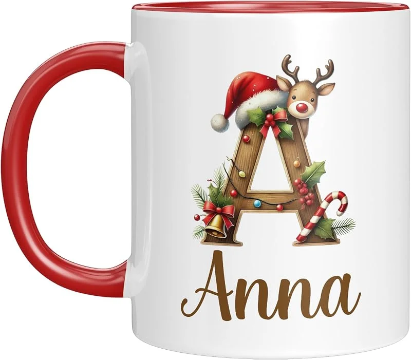 Besuche den LIEBTASTISCH-Store Tasse mit Namen personalisiert - Weihnachtstasse - Namenstasse - Weihnachten - Advent - Initiale - Nikolausgeschenk — Advent und Tisch