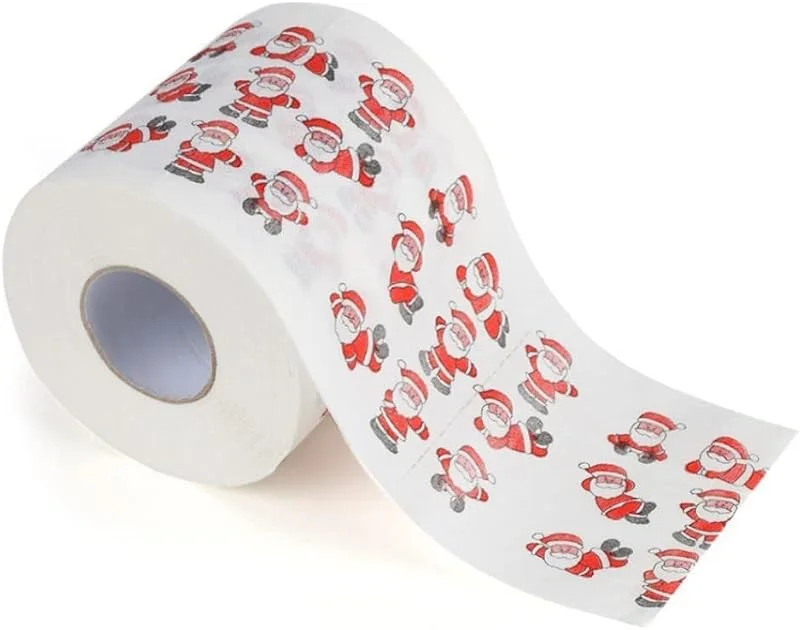 Marke: Generic Weihnachts -Toilettenrollpapier Haus Santa Claus Bad Toilette Roll Papier Weihnachtszubehör Weihnachts -Dekor Tissue Weihnachtszubehör, Wohnkultur — Geschenkverpackung