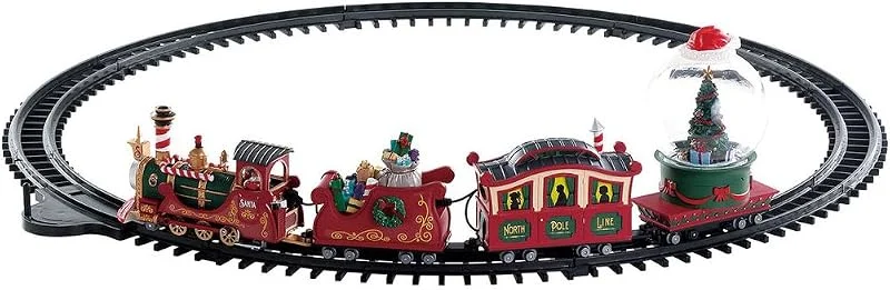 Marke: Lemax Lemax Kunststoff Weihnachtsdorf-Sehenswürdigkeiten und Geräusche: Nordpol-Eisenbahn, 113.00 x 66.50 x 15.00 cm — Weihnachtsdeko