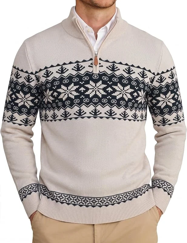 Besuche den COOFANDY-Store COOFANDY Hässlicher Weihnachtspullover für Herren, Viertelreißverschluss — Weihnachtsmode