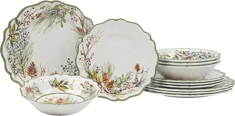 Marke: Certified International Certified International Winterwald Geschirr-Set, Service für 4 Personen, 12-teilig — Advent und Tisch