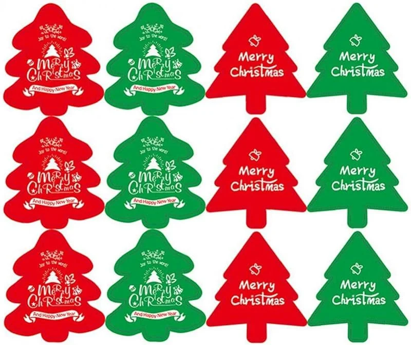 Marke: TOSSPER 120 Stücke Weihnachten Selbstklebende Labels Weihnachtsaufkleber Weihnachtsbaum Aufkleber Festival Weihnachten Geschenk Geschenkaufkleber — Geschenkverpackung