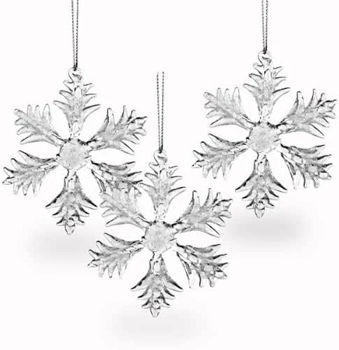 Besuche den SIKORA-Store SIKORA BS234 Eiskristall Christbaumschmuck Glas Figur Weihnachtsbaum Anhänger 3er Set — Weihnachtsdeko