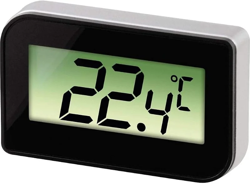 Besuche den Xavax-Store Xavax Digitales Kühlschrankthermometer (zum Aufstellen, Hängen oder magnetischen Anhängen im Kühlschrank, Gefrierschrank, Tiefkühltruhe, min. -30 Grad, max. +70 Grad) Gefrierschrankthermometer schwarz — Wein und Festtafel
