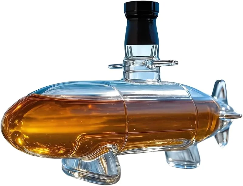Marke: Generisch Unterwasser-Whisky-Flasche, 3D-geschnitzter Weindekanter — Wein und Festtafel