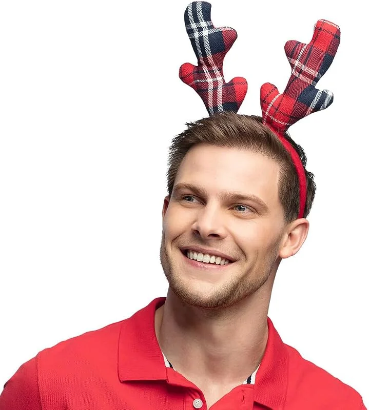 Besuche den Boland-Store Boland - Haarreif Tartan Reindeer — Weihnachtsmode