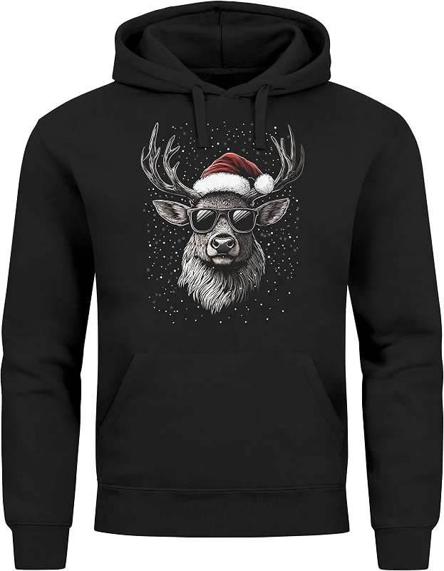 Besuche den MoonWorks-Store MoonWorks® Hoodie Herren Weihnachten Kapuzen-Pullover Rentier Hirsch Weihnachtspullover Männer — Weihnachtsmode