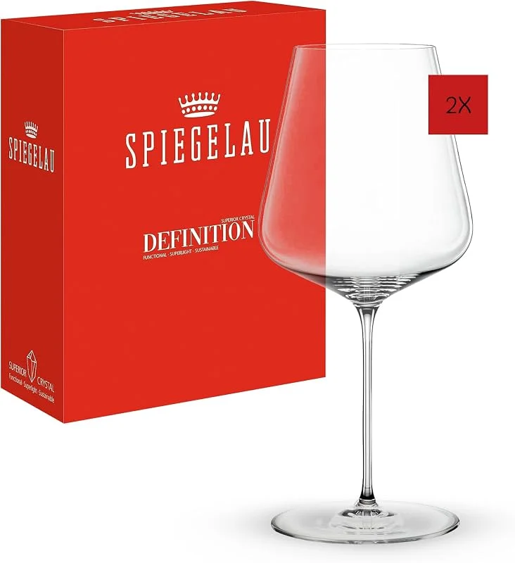 Besuche den Spiegelau-Store Spiegelau 2-teiliges Rotweingläser Set, 750 ml, Definition, 1350165, Bordeaux Weingläser aus Kristallglas, Rotwein Gläser spülmaschinenfest — Wein und Festtafel