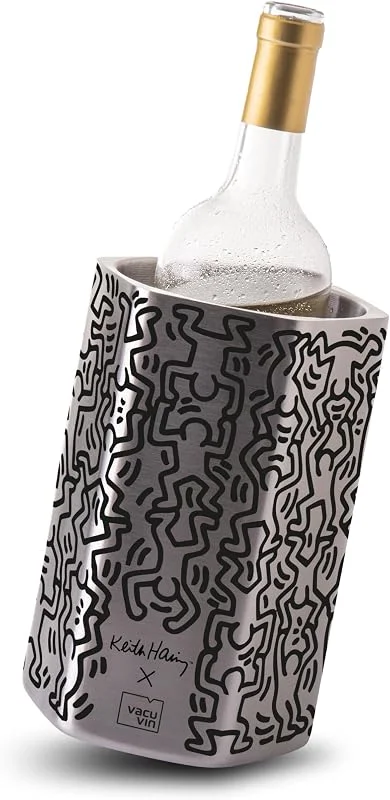 Besuche den Vacu Vin-Store Vacu Vin Hive x Keith Haring Weinkühler & Sektkühler Edelstahl – Doppelwandiger Flaschen Kühler – Weinflaschenkühler – Flaschenkühler Outdoor – Getränkekühler – Sektkübel Alternative – Wine Cooler — Wein und Festtafel