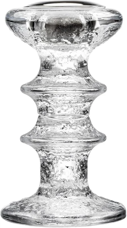 Marke: Iittala Iittala 1023745 Festivo Kerzenständer, Glas, Silber klar, 5 x 5 x 12 cm — Kerzenlicht Abendessen
