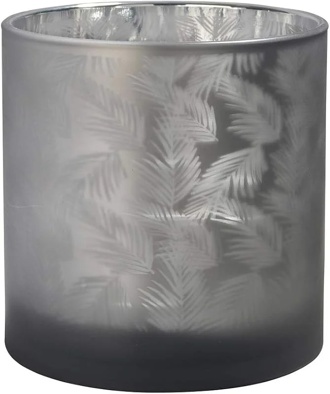 Marke: sompex sompex Awhia Windlicht Vase Farne, Farbe:Silber-braun, Größe:15 x 15 cm (M) — Kerzenlicht Abendessen