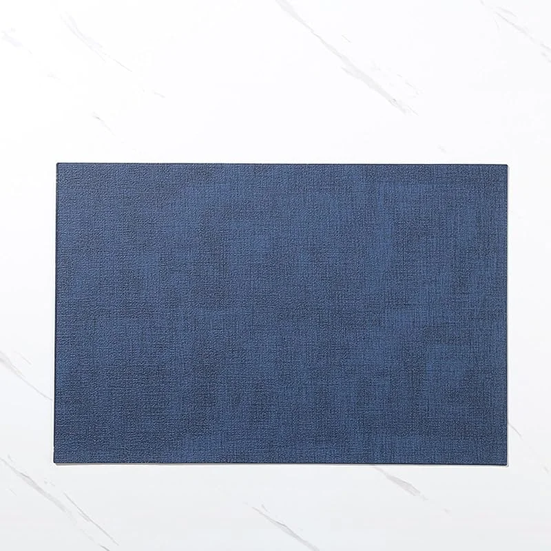 Besuche den Epinki-Store Epinki Tischset Weihnachten Vintage Quadratisch, 2er Set PU Leder Platzmatten Abwaschbar Gewebt Muster Hitzebeständige, Tischuntersetzer Natur Marineblau für Küche Restaurant, 30x45CM — Küche & Haushalt