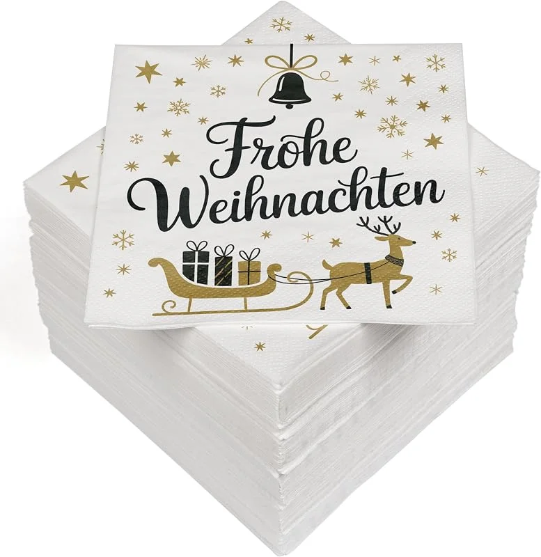 Besuche den Heku-Store HEKU 100 Servietten, 3-lagig, 33x33cm, Weihnachten I Saugstark und praktisch verpackt I Ideal für besondere Anlässe, Mittel — Advent und Tisch