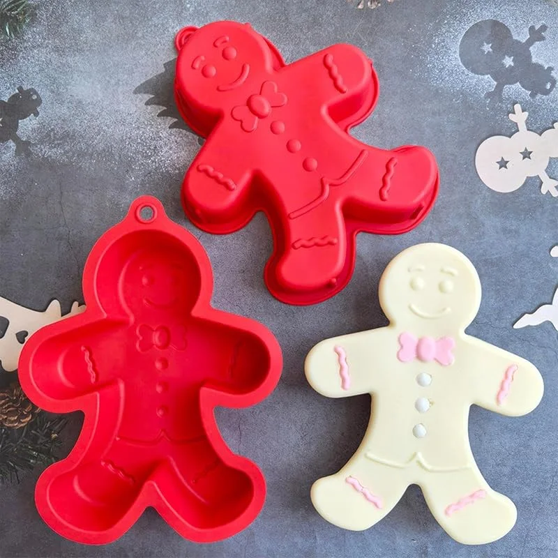 Marke: TQEBWUS Lebkuchenmann-Backblech – Große Lebkuchen-Silikon-Kuchenform, Weihnachtliche Silikonform Für Kuchen, Antihaft-Backblech, Silikon-Kuchenformen (23, 5 X 31 X 4, 5 Cm) — Weihnachtskueche