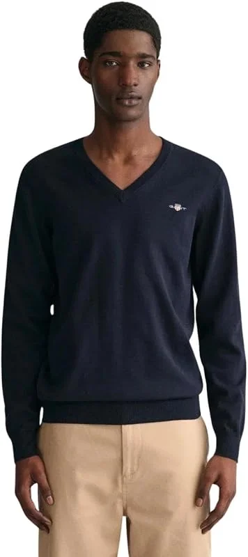 Gant Herren Md. Extrafine Lambswool V-Neck Pullover — Weihnachtsmode