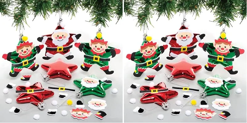 Besuche den Baker Ross-Store Baker Ross FE976 Weihnachtsstern Dekoration Bastelset - Packung mit 6, Bastelt Eure Eigenen Weihnachtsdekorationen, Kugel Dekorationen für Kinder zum Basteln und Aufhängen (Packung mit 2)