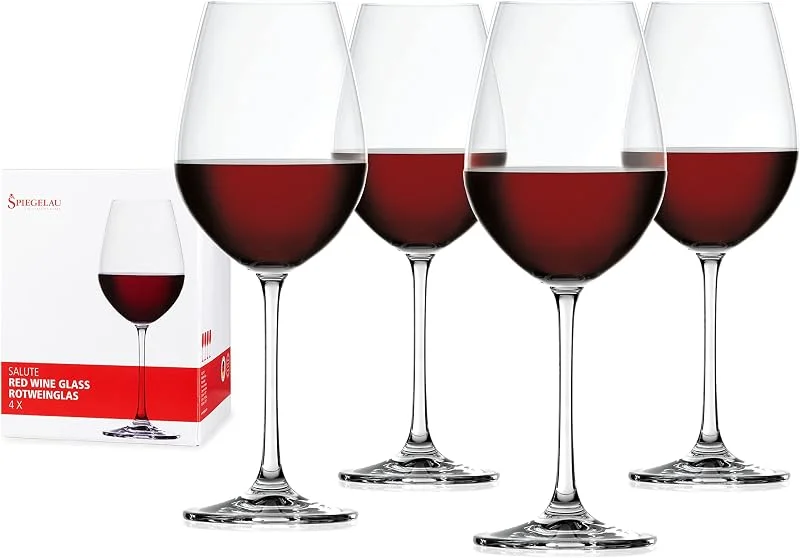 Besuche den Spiegelau-Store Spiegelau Rotweingläser 550 ml, 4 Stück, Salute, 4720171, Weingläser aus Kristallglas, Rotwein Gläser spülmaschinenfest — Wein und Festtafel