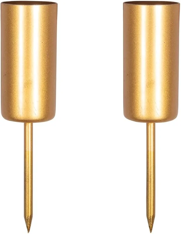 Besuche den Rayher-Store Rayher Stabkerzenhalter zum Stecken, 2 Stück, 5 cm, 2, 3 cm ø, gold, Dornlänge 5 cm, Kerzenhalter für Stabkerzen, Metallkerzenhalter, 25231616 — Kerzenlicht Abendessen