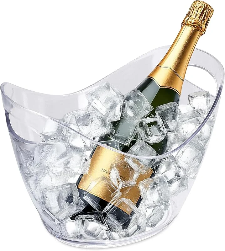 Besuche den Spetebo-Store Sektkühler mit 2 Tragegriffen aus Kunststoff - 34, 5 x 26 cm - Höhe 24 cm - Champagnerkühler Sektschale Flaschenkühler — Wein und Festtafel