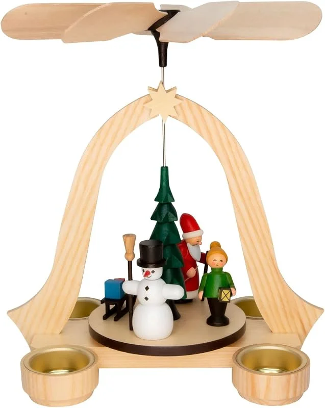 Besuche den Rudolphs Schatzkiste-Store Rudolphs Schatzkiste Pyramide Weihnachtszeit bunt mit Teelichter BxHxT 24, 5x26x20cm NEU Christmas Weihnachtsfest Weihnachtspyramide Holzpyramide — Weihnachtsdeko
