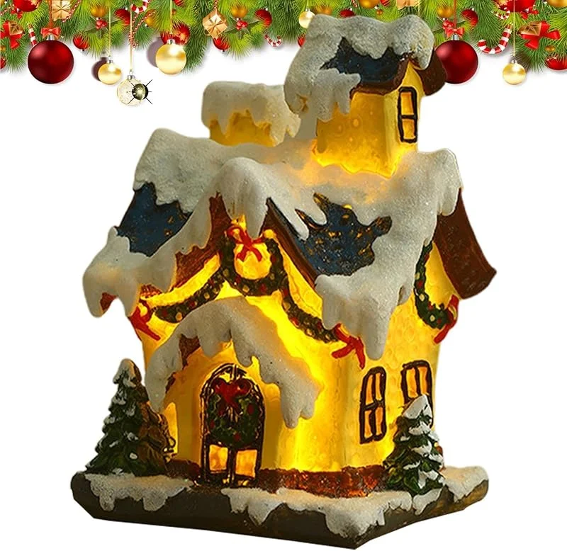 Marke: Generisch Weihnachtsdorf beleuchtetes Miniatur-Urlaubsdisplay — Weihnachtsdeko