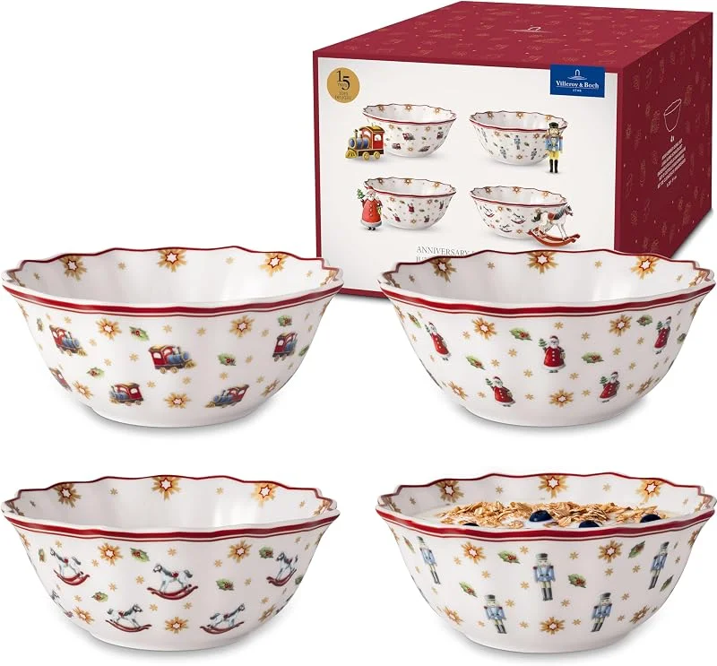 Villeroy & Boch - Toy's Delight Jubiläums-Schalen Set 4 teilig Bunt — Advent und Tisch