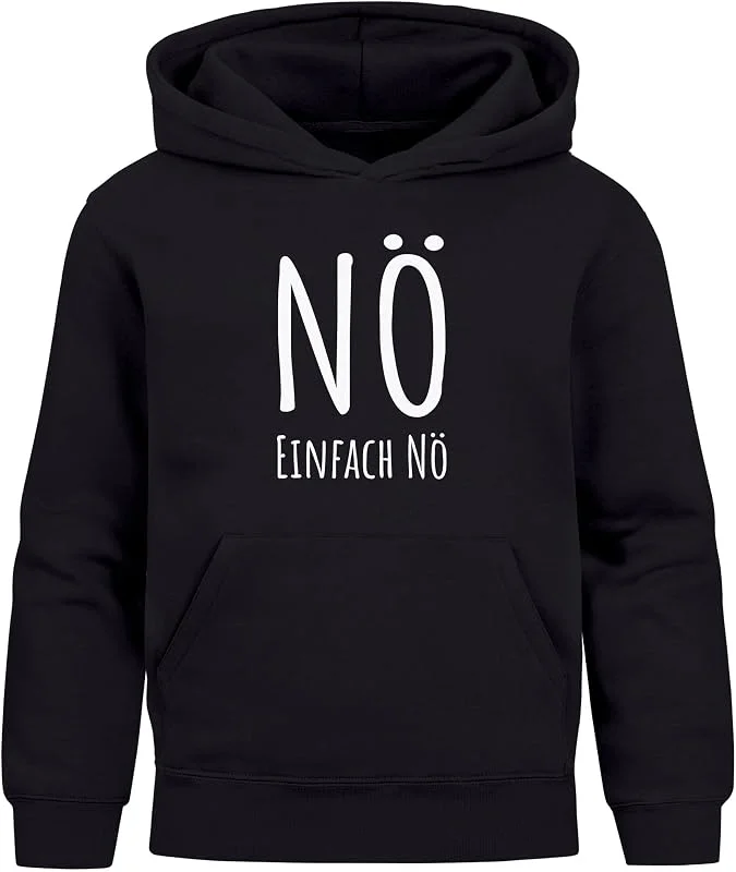 Besuche den MoonWorks-Store MoonWorks® Kinder Hoodie Statement Hoodie Nö Einfach Nö Jungen Motiv Spruch lustig Jungengeschenke — Weihnachtsmode