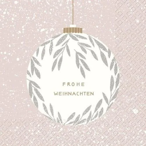 Marke: STEWO Stewo Servietten Frohe Weihnachten hellrosa 33x33cm 3lagig (20 piece) — Advent und Tisch