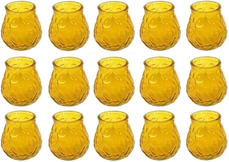 Marke: OSMA Werm GmbH Citronella Kerzen im Glas Windlichtglas Partylicht 15 Stück — Kerzenlicht Abendessen