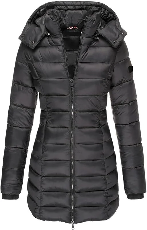 Marke: Generisch Generisch Steppjacke Damen Lang, Winterjacke Leicht Daunenmantel Steppmantel mit Kapuze Warm Wintermantel Mittellang Dicke Mantel Outdoor Gefüttert Daunenjacke — Weihnachtsmode