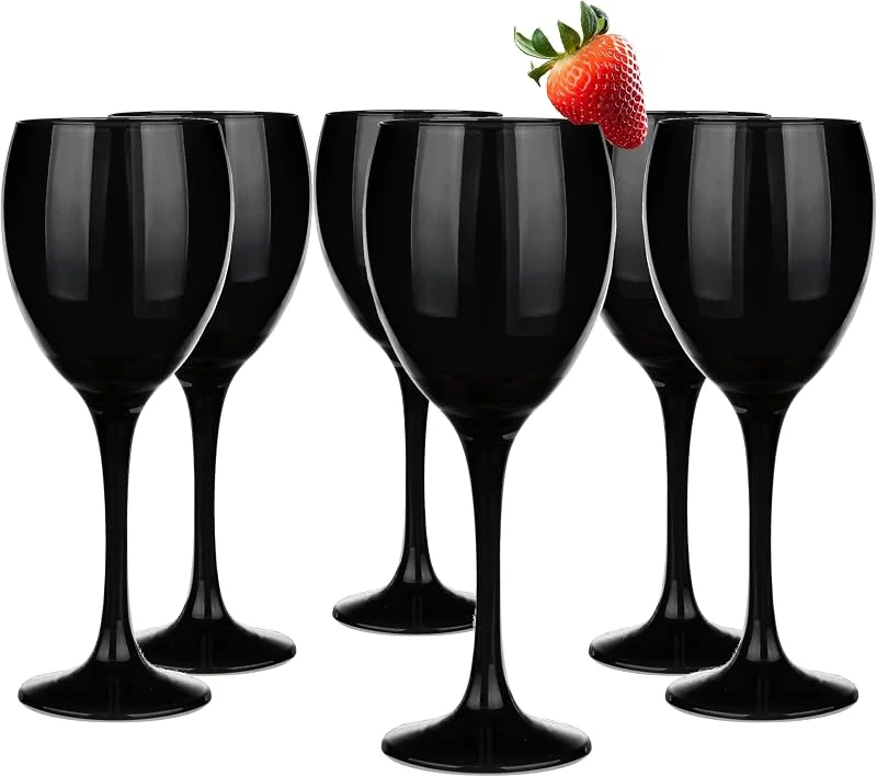 Besuche den Glasmark KROSNO 1992-Store Glasmark KROSNO 1992 Weingläser Set Gläser 6 Stück 300 ml Weißweingläser Rotweingläser Wein Glas Dessert Coctail Wassergläser Spülmaschinenfest Schwarz — Wein und Festtafel