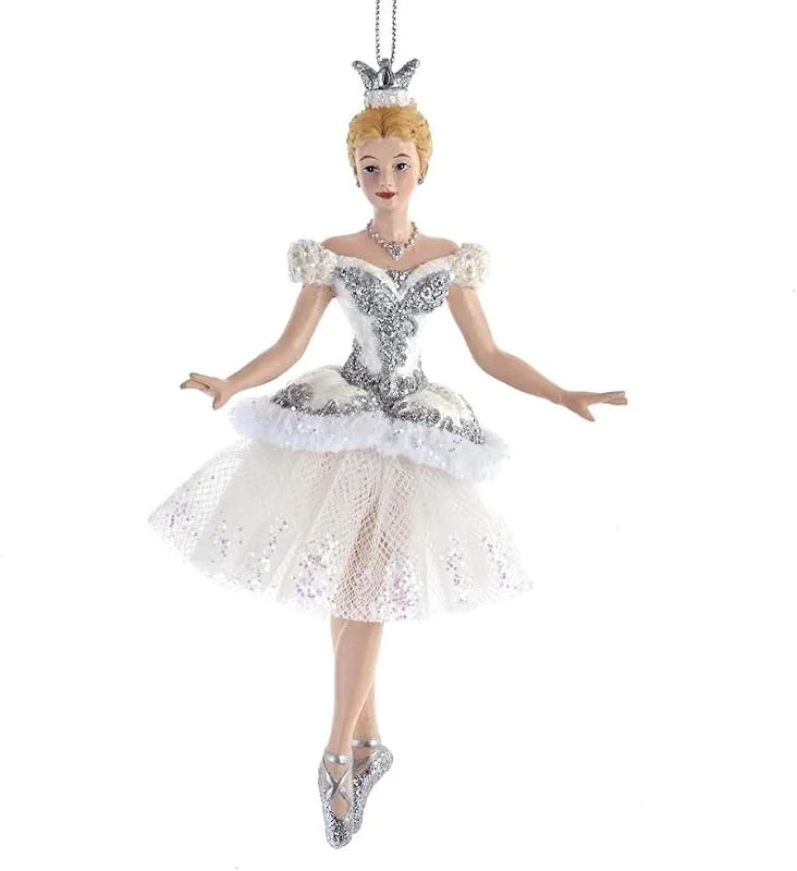 Marke: Kurt S. Adler Kurt Adler E0425 Nussknacker-Suite Schneekönigin Ballerina zum Aufhängen, 15, 9 cm hoch — Weihnachtsdeko