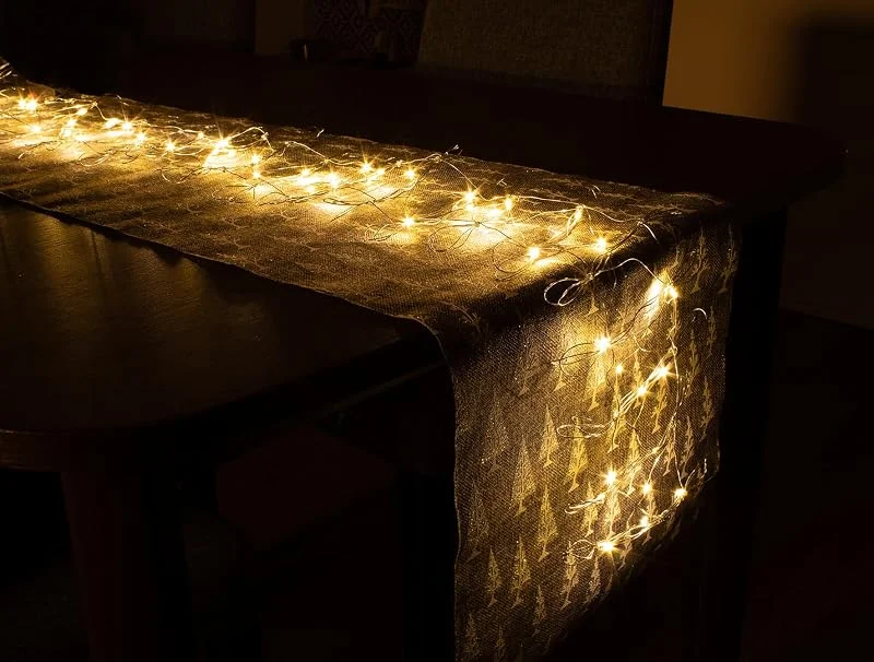 Besuche den Spetebo-Store Spetebo LED Tischläufer aus flexiblem Draht, 120 cm, warm weiß — Advent und Tisch