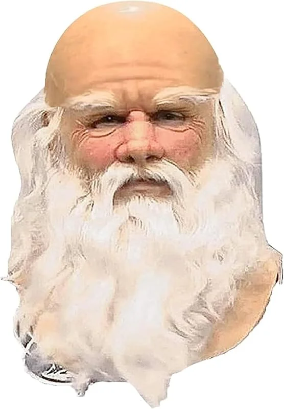 Marke: Jorzer Jorzer Santa Claus Maske alte Mann Maske mit weißem Bart Latex Silikonmaske Weihnachten süße Kinder Erwachsene Vollgesichtsmasken für Cosplay -Kostüm Weihnachtsfeier Karneval — Weihnachtsmode