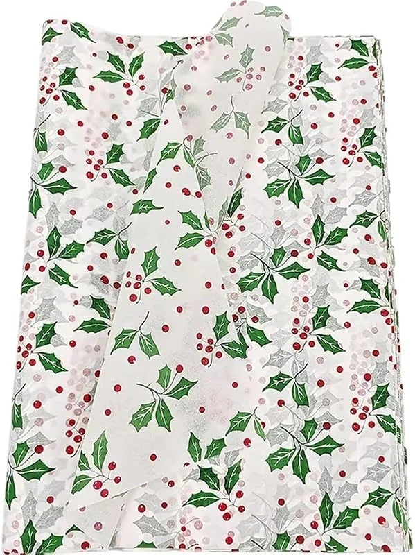 Marke: HiyyFloy Weihnachts-seidenpapier Für Geschenktüten, Klassisches Grünes Seidenpapier in Großpackung Zum Verpacken Von Geschenken, Weihnachtsbaum-geschenkpapier Für Feiertage, Geburtstagsfeiern, Neujahrsbasteln — Geschenkverpackung