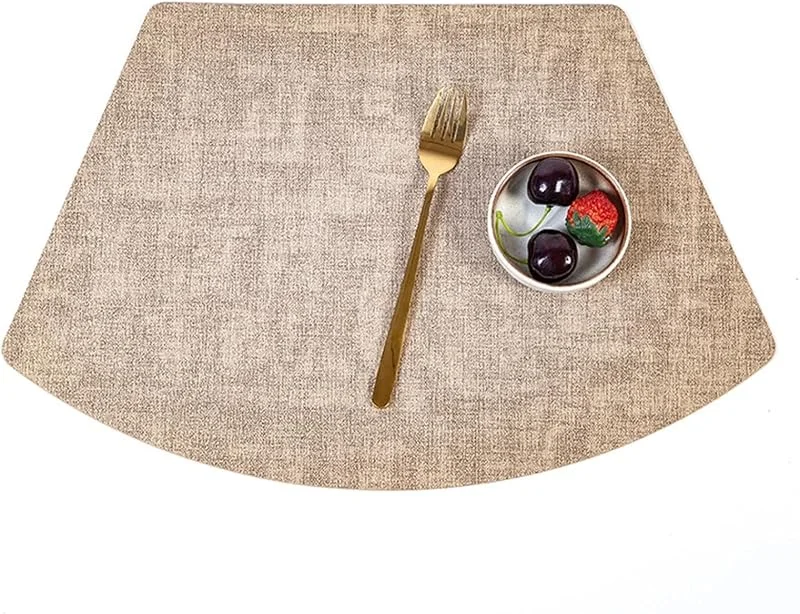 Besuche den Epinki-Store Epinki Tischsets Weihnachten Sektor, 2Pcs Set 31.5x48CM Platzset Weihnachten Vintage Gewebt Muster aus PU Leder, Tischuntersetzer Weihnachten Hell Khaki für Zuhause Restaurant Speisetisch — Küche & Haushalt
