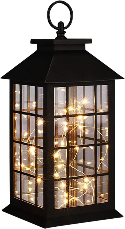 Marke: Haushalt International LED Design Hänge Steh Laterne Wohn Zimmer Tisch Lampe Deko Leuchte schwarz Haushalt International 57091 — Weihnachtsbeleuchtung