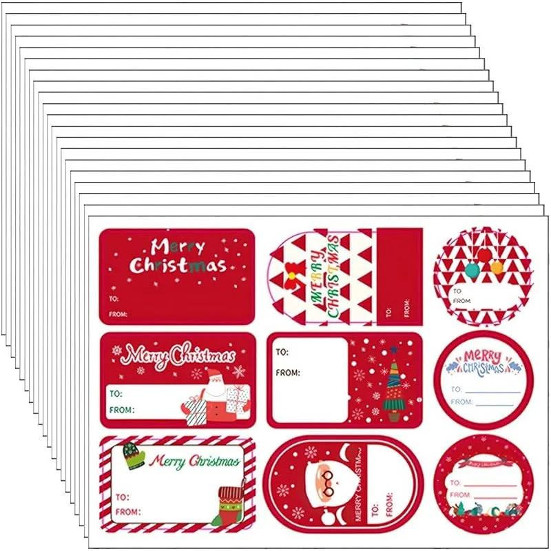Marke: Lpitoy Weihnachtsaufkleber-Etiketten, 180 Stück Weihnachtsanhänger-Etiketten, Weihnachtsnamen-geschenketiketten, Geschenkanhänger-Aufkleber Für Geschenke, Partytüten, Karten, Umschläge — Geschenkverpackung