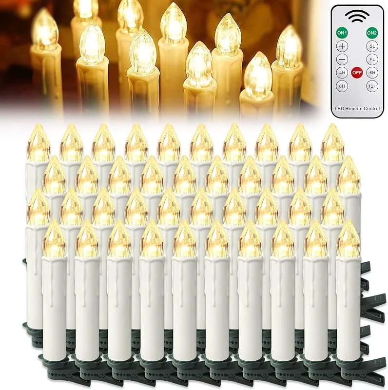 Besuche den NAIZY-Store NAIZY LED Kerzen Flackernde Flamme mit Fernbedienung 40 Stück, Warmweiß — Weihnachtsbeleuchtung