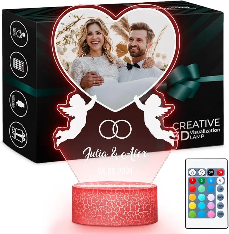 Besuche den Maverton-Store Maverton LED Lichtlampe, Hochzeitsgeschenke für Brautpaar, Deko Wohnzimmer — Kerzenlicht Abendessen