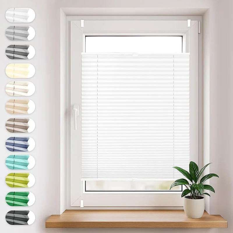 Besuche den Sonello-Store Sonello Plissee Klemmfix ohne Bohren 80x120cm Weiß Plisseerollo Klemmrollo — Wein und Festtafel
