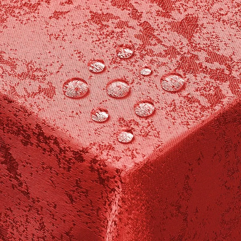 Besuche den DecoHomeTextil Heimtextilmanufaktur-Store Jacquard Tischdecke Granit Tischdecke Eckig Rot 110 x 110 cm Meliert mit Lotus Effekt Größe & Farbe wählbar — Küche & Haushalt