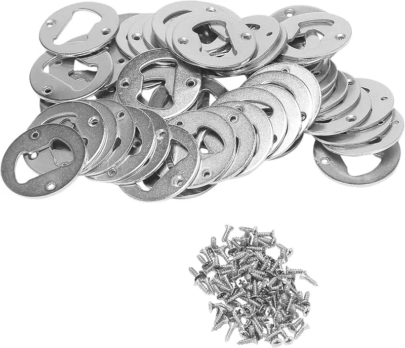 Marke: ADRF 50 Set Flaschen öFfner Einsatz, Rostfreier Rund DIY Flaschen ÖFfner Hardware Kit Hardware Teile Versorgung mit Schrauben — Wein und Festtafel