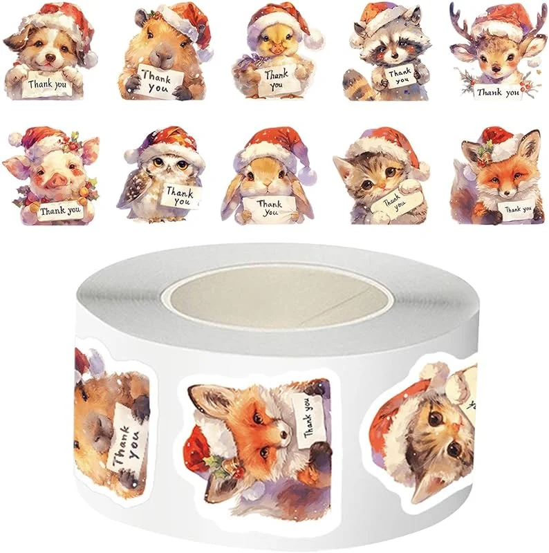 Marke: Generic Weihnachtsaufkleber für Umschläge, 500 Stück, selbstklebend, für Pakete — Geschenkverpackung
