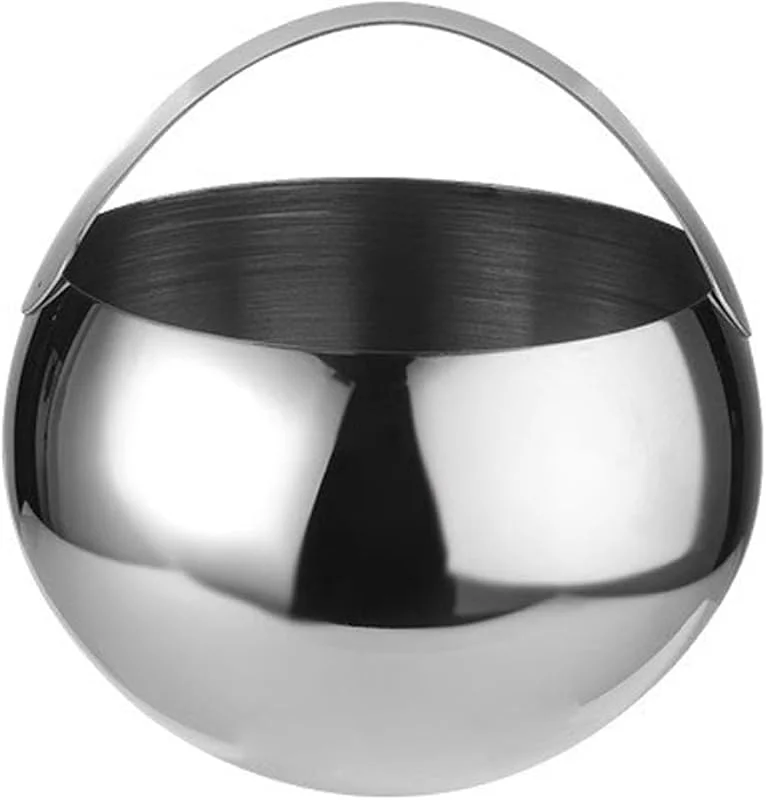 Marke: Lijiaxiuyc-101 eiskübel Isolierter Eiskübel aus Metall, Silberne Getränkewanne, Eiskübel aus Edelstahl for Partys, Hochzeiten, mit Griffen, 2 l sektkübel — Wein und Festtafel