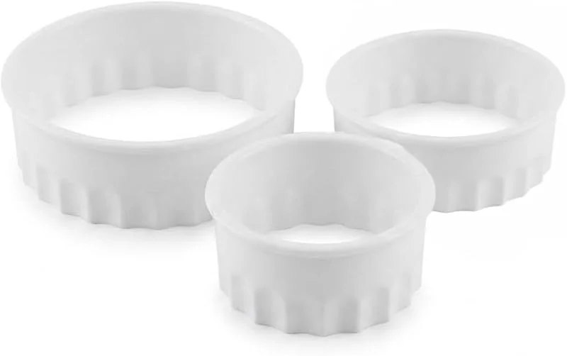 Besuche den Chef Aid-Store Chef Aid Ausstechformen-Set - 6 Stück Rund und quadratisch mit geriffeltem Rand - Ausstechformen aus BPA-freiem Kunststoff, spülmaschinenfest — Weihnachtskueche