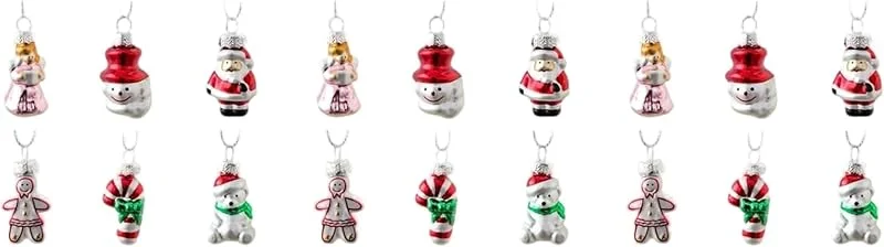 Marke: Hophelia 18 stück Glas-Weihnachtsschmuck Set, Vintage Weihnachtsbaumschmuck, Glas Hängende Dekorationen Bemalte Ornamente Für Baum Weihnachten Hängende Weihnachtsdekoration und Home Xmas