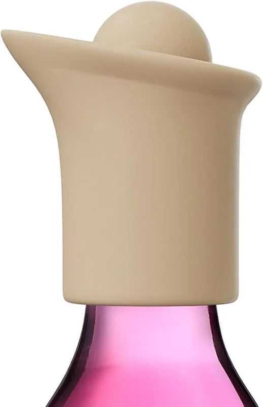 Marke: Generisch Weinstopper- und Ausgießer-Set Auslaufsichere Silikon-Verschlusskorken — Wein und Festtafel